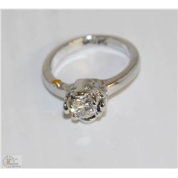 WOMEN SILVER PLATED LOVE RING SZ.9