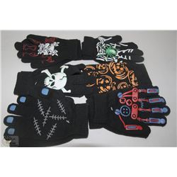 6 PACK OF GLOW IN THE DARK GLOVES