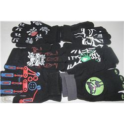 6 PACK OF GLOW IN THE DARK GLOVES
