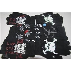 6 PACK OF GLOW IN THE DARK GLOVES