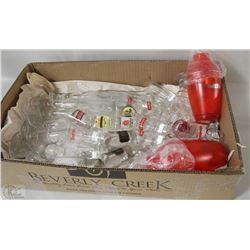 FLAT OF COLLECTIBLE SHOOTER GLASSES