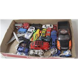 FLAT W/DIECAST CARS, TRUCKS, PLANES