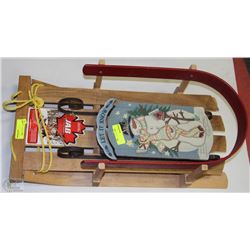 LOT OF 2 SLEIGHS, ONE KIDS FUNCTIONAL, ONE