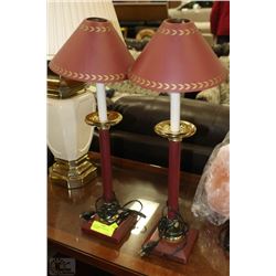 SET OF CANDLE STICK STYLE SIDELAMPS