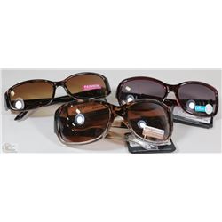 THREE NEW PAIRS OF LADIES FOSTER GRANT SUNGLASSES