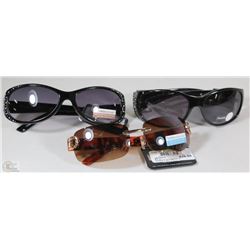 THREE NEW PAIRS OF LADIES FOSTER GRANT SUNGLASSES