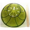 Image 1 : VINTAGE GREEN GLASS ROUND TRAY