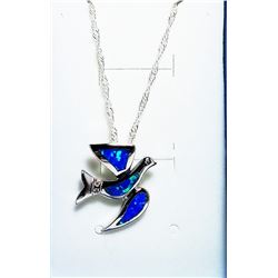AUSTRALIAN OPAL DOVE PENDANT & CHAIN
