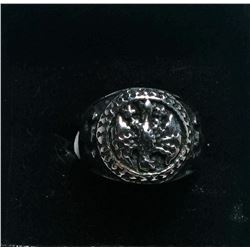 AMERICAN EAGLE BLACK STEEL RING