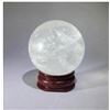 Image 1 : NATURAL WHITE QUARTZ SPHERE & STAND