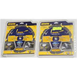 LOT OF 2 IRWIN 10" SAW BLADES