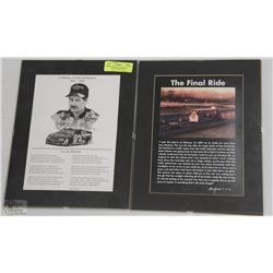 2 DALE EARNHARDT FRAMED PICTURES INCL "THE FINAL