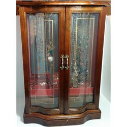 LARGE CLEAR FRONTED JEWELLERY BOX