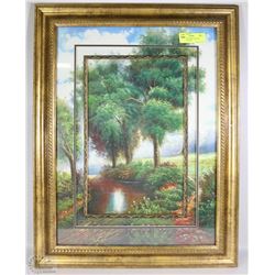 3D GARDEN DOUBLE MATTED FRAMED PICTURE