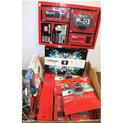 FLAT OF ELECTRONICS INCL WEB CAMS AND MORE