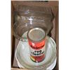 Image 1 : BOX OF PYREX DISHES AND VINTAGE RUG CLEANER