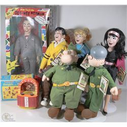 BOX OF COLLECTOR DOLLS INCL PEEWEE HERMAN,ARCHIE