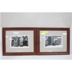 LOT OF 2 FRAMED PHOTO PICTURE FRAMES