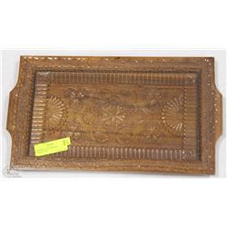 ANTIQUE DUTCH FRISIAN CHIP CARVED TRAY