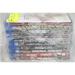 BUNDLE OF 10 ASSORTED BLU-RAY DVD'S