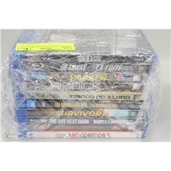 BUNDLE OF 10 ASSORTED BLU-RAY DVD'S