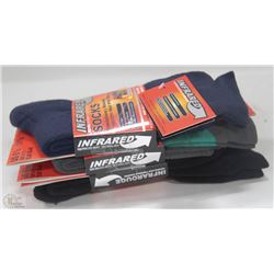 3 PACK OF MENS INFRARED HEAT WAVE SOCKS