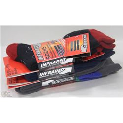3 PACK OF MENS INFRARED HEAT WAVE SOCKS