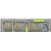 Image 1 : 1973 CANADIAN $1.00 BANK NOTES X3
