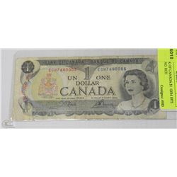 26) BANK OF CANADA $1  GEM 1973 SERIAL NO. ECH
