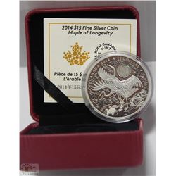 30) RCM 2014 $15 FINE SILVER COIN - MAPLE OF