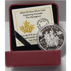 29) RCM 2015 $15 FINE SILVER COIN. EXPLORING