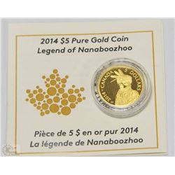 31) RCM 2014 $5 PURE GOLD COIN. A CANADIAN