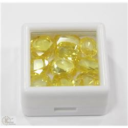 43) LAB CREATED YELLOW SAPPHIRE LOT 47CT 10 PCS