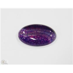 54) PURPLE DRAGON VEINS AGATE OVAL CAB 29CT