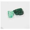 Image 1 : 57) NATURAL GREEN COLUMBIA ROUGH EMERALD 32CT
