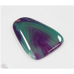 62) GREEN PURPLE AGATE PENDANT 57CT