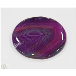 61) GREEN PURPLE AGATE PENDANT 103CT