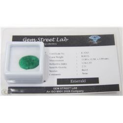 48) EMERALD 8CT WITH COA