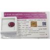 Image 1 : 37) NATURAL RUBY 4.741 WITH COA THERMAL