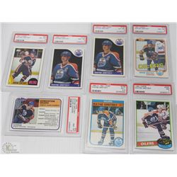 LOT OF 7 WAYNE GRETZKY PSA GRADED HOCKEY CARDS