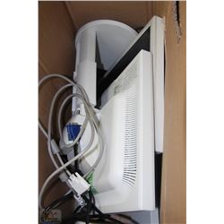 LOT OF TWO 19" NEC MONITORS WITH CORDS