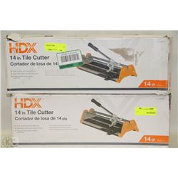 LOT OF 2 HDX 14" TILE CUTTERS