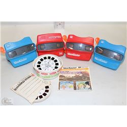 FLAT OF VIEWMASTERS WITH REELS