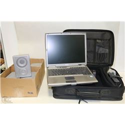 DELL LAPTOP WITH CASE AND 4 SPEAKERS