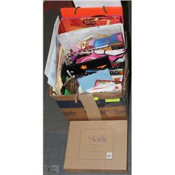 LARGE BOX W/ASSORTED GIFT BAGS,CARDS,NEW PICTURE