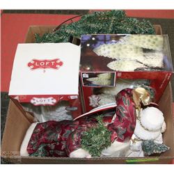 BOX OF NEW CHRISTMAS DECOR INCL. LIGHT-
