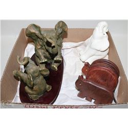 BOX W/RUBY'S COLLECTION ELEPHANTS ON