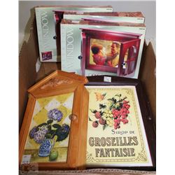 BOX W/2 NEW WOOD KEY BOX HOLDERS AND