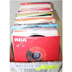XL FLAT OF 160+VINTAGE 45'S RECORDS 70S AND 80S