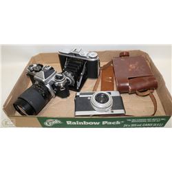 3 ESTATE CAMERAS INCLUDE: NIKON WITH LENS, AGFA